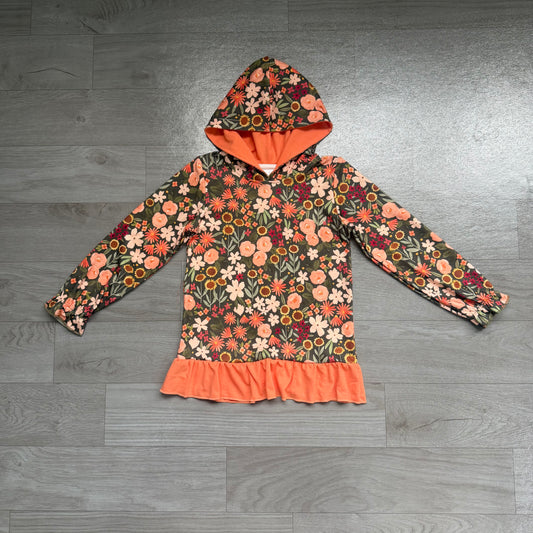 preorder Samples GT1644 Flowers Hoodie Long Sleeve Girls Top