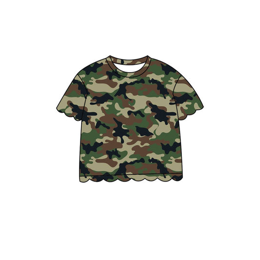 preorder GT1683 Scallop Hunting Camo Short Sleeve Girls Top