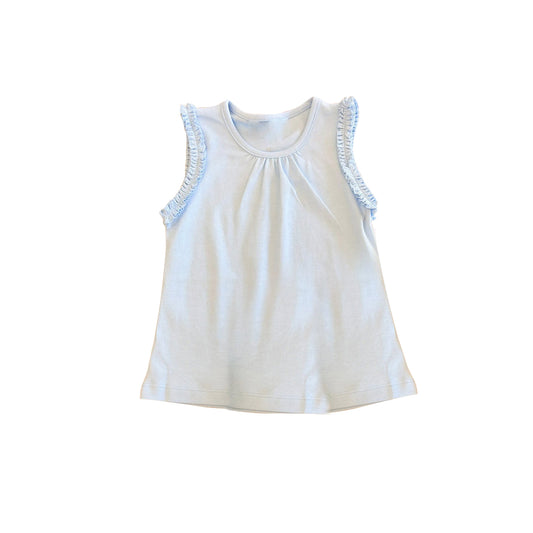 preorder GT1699 White Sleeveless Girls Top