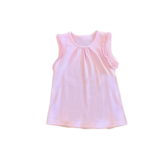 preorder GT1701 Pink Sleeveless Girls Top