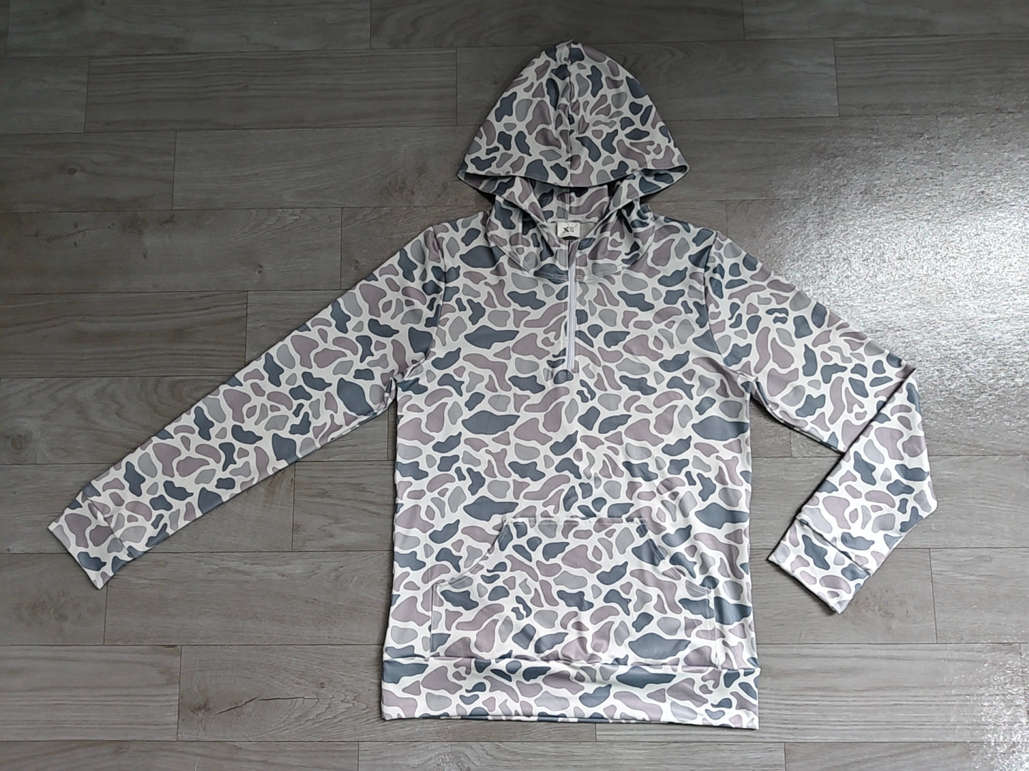 preorder Samples GT1708 Hunting Camo Pocket Zipper Hoodie Long Sleeve Adult Women Top