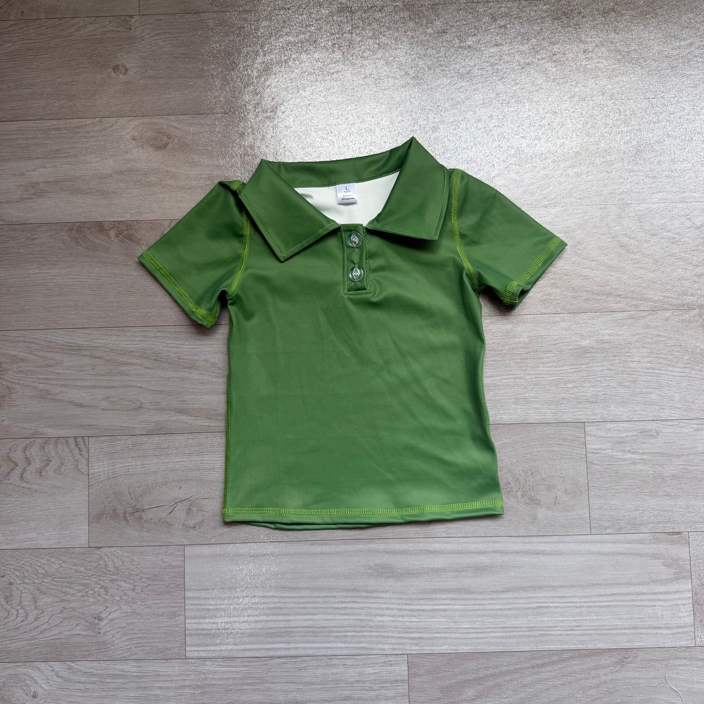 preorder Samples GT1727 Yoga Green Short Sleeve Girls Top
