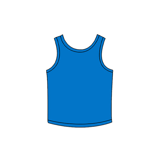 preorder GT1742 Yoga Blue Sleeveless Girls Top