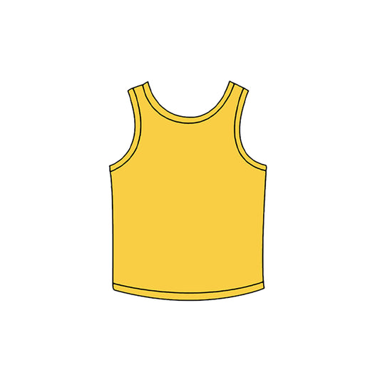 preorder GT1746 Yoga Yellow Sleeveless Girls Top