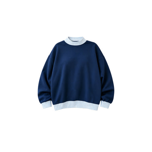 preorder GT1801 Navy Blue Long Sleeve Girls Top