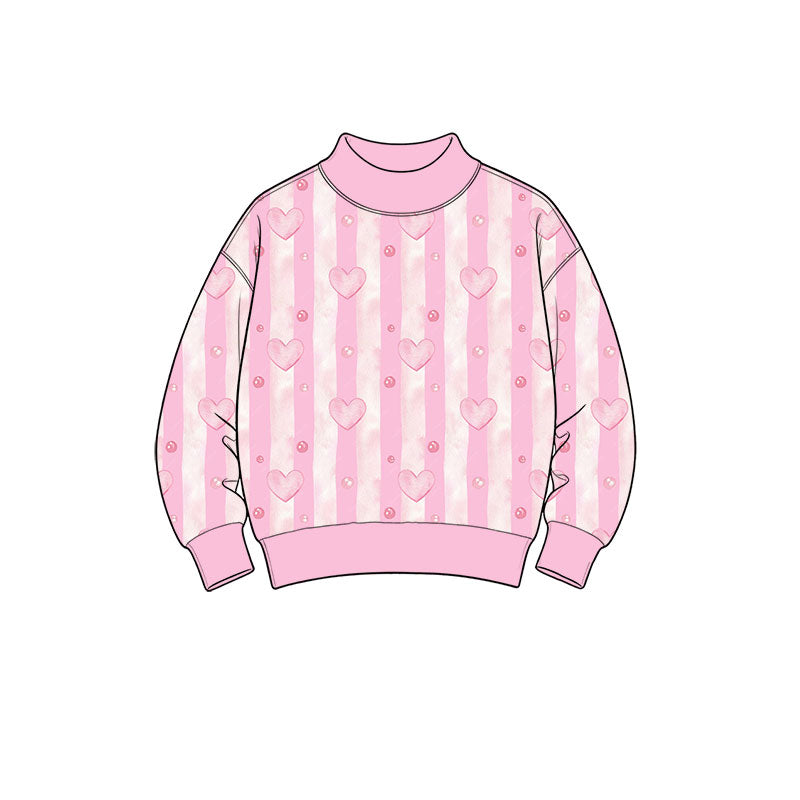 preorder GT1837 Valentine's Day Heart Long Sleeve Girls Top