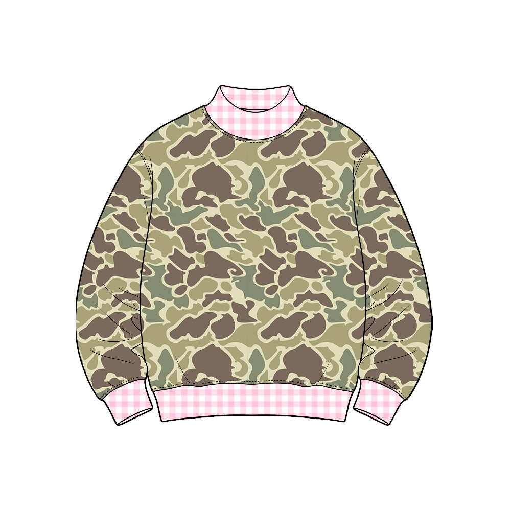 preorder GT1841 Hunting Camo Long Sleeve Girls Top