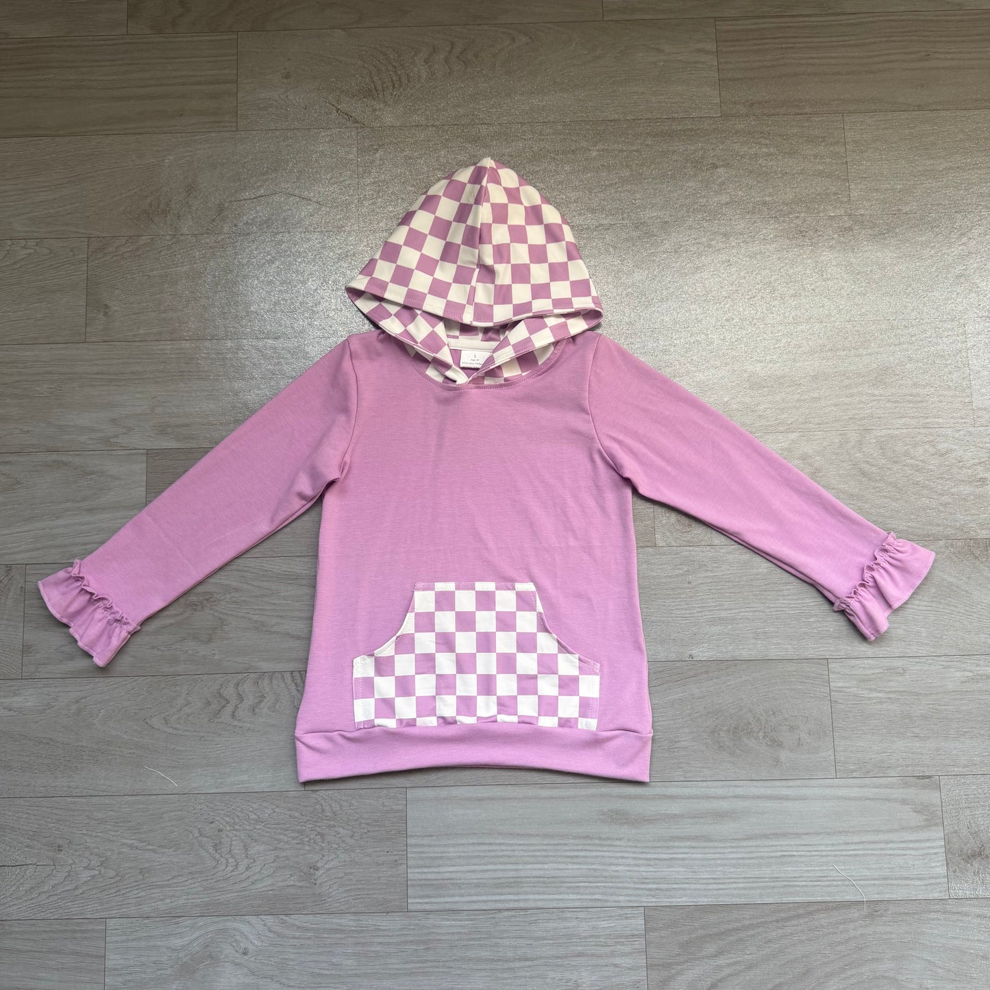 preorder Samples GT1852 Pink Pocket Hoodie Long Sleeve Girls Top