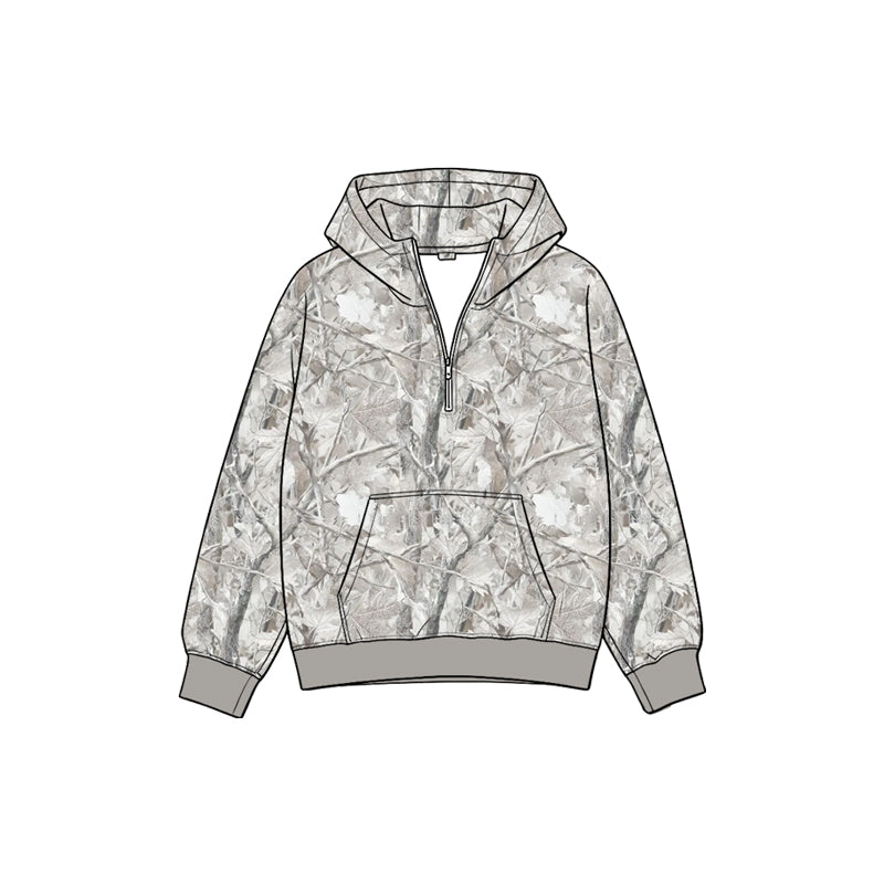 preorder GT1938 Hunting Camo Zipper Hoodie Long Sleeve Boys Top