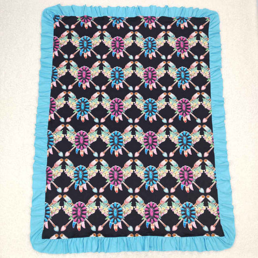 BL0052 Western Colorful Gemstone Pattern Baby Blanket