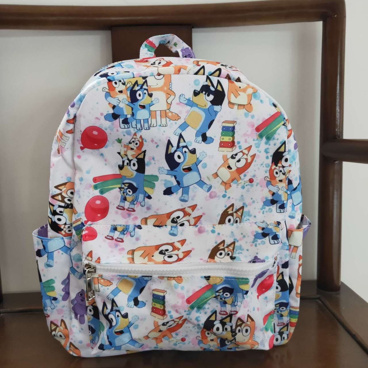 BA0054 White Dog Kids School Bag