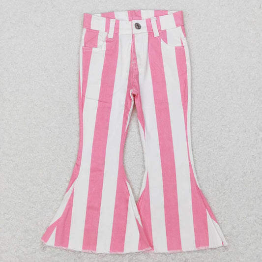 P0315 Pink ripped denim pants girls pants