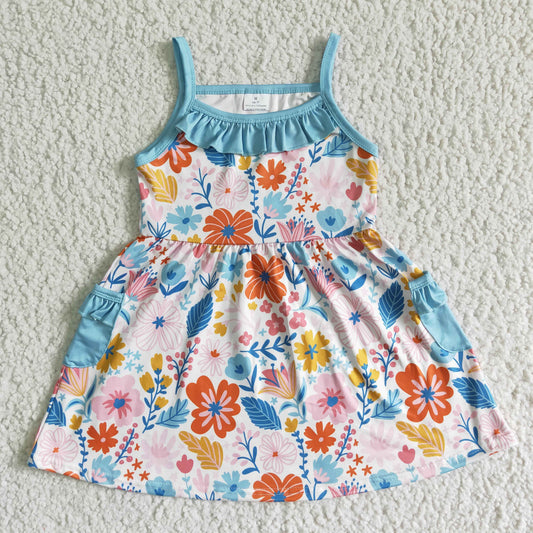 GSD0077 Floral Print Baby Girls Twirl Dress