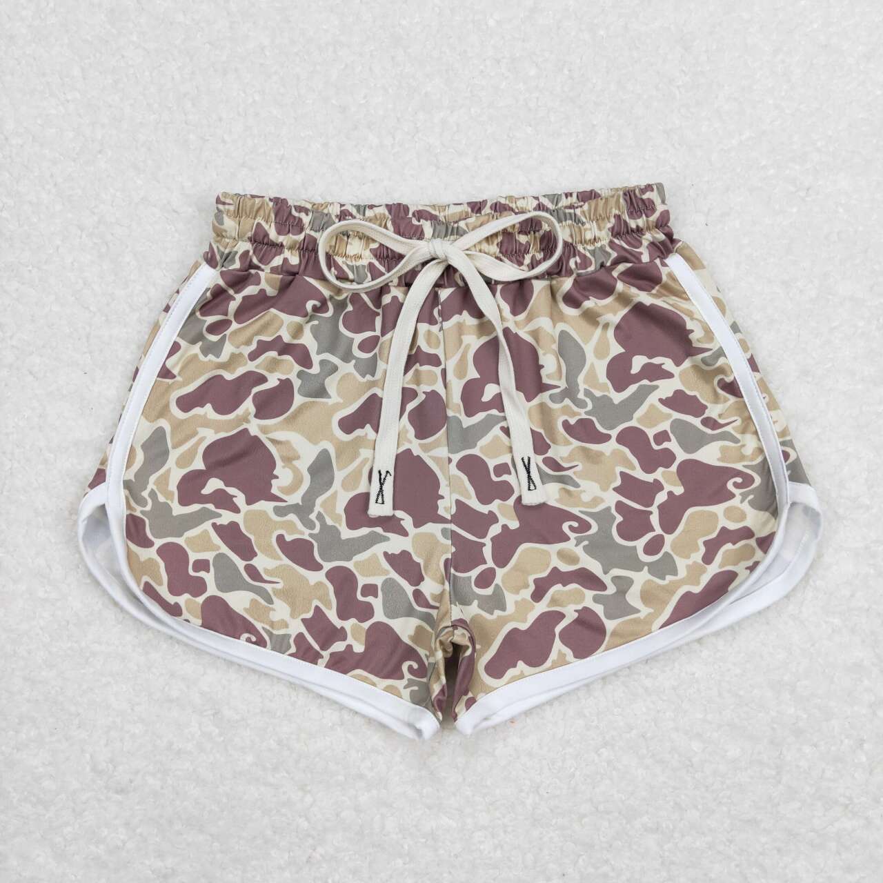 SS0176 Camo Green Girls Shorts