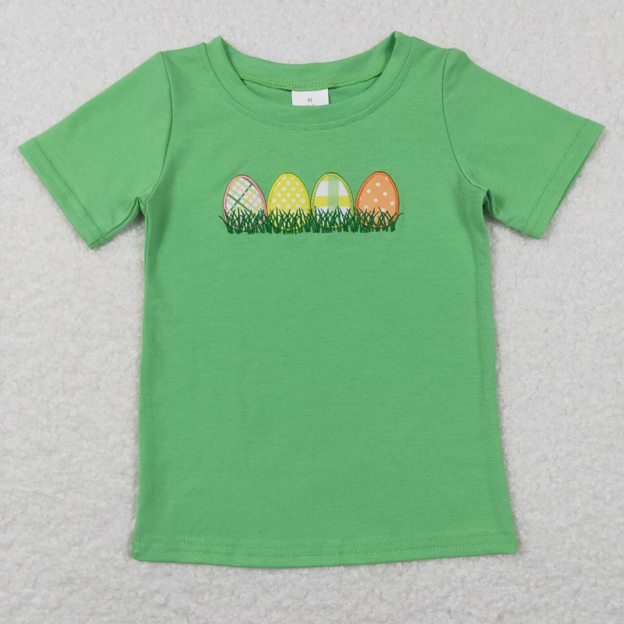 BT0427 Easter egg green short sleeve boys t-shirt