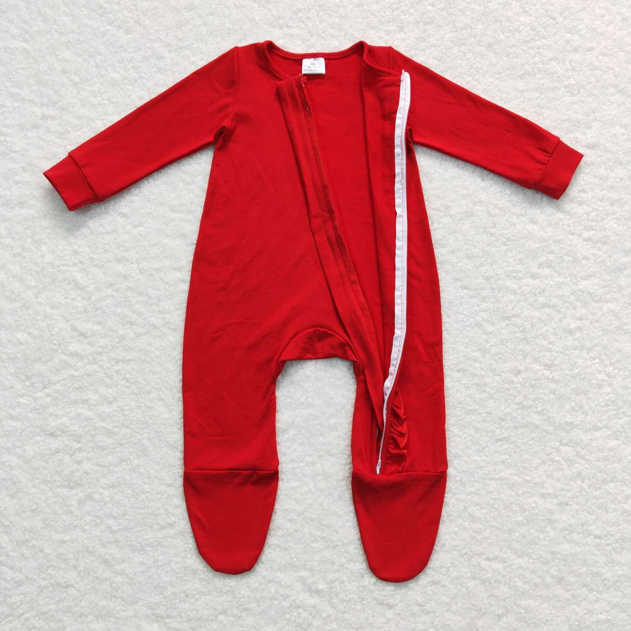LR0550 Red long sleeve kids romper