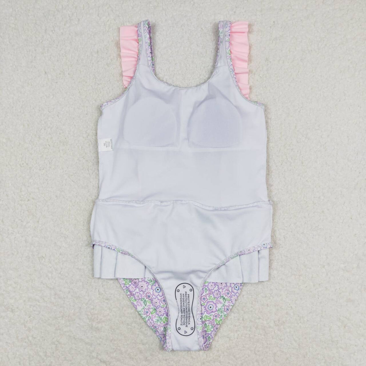 S0331 multi color flowers pink ruffles girls swimsuits