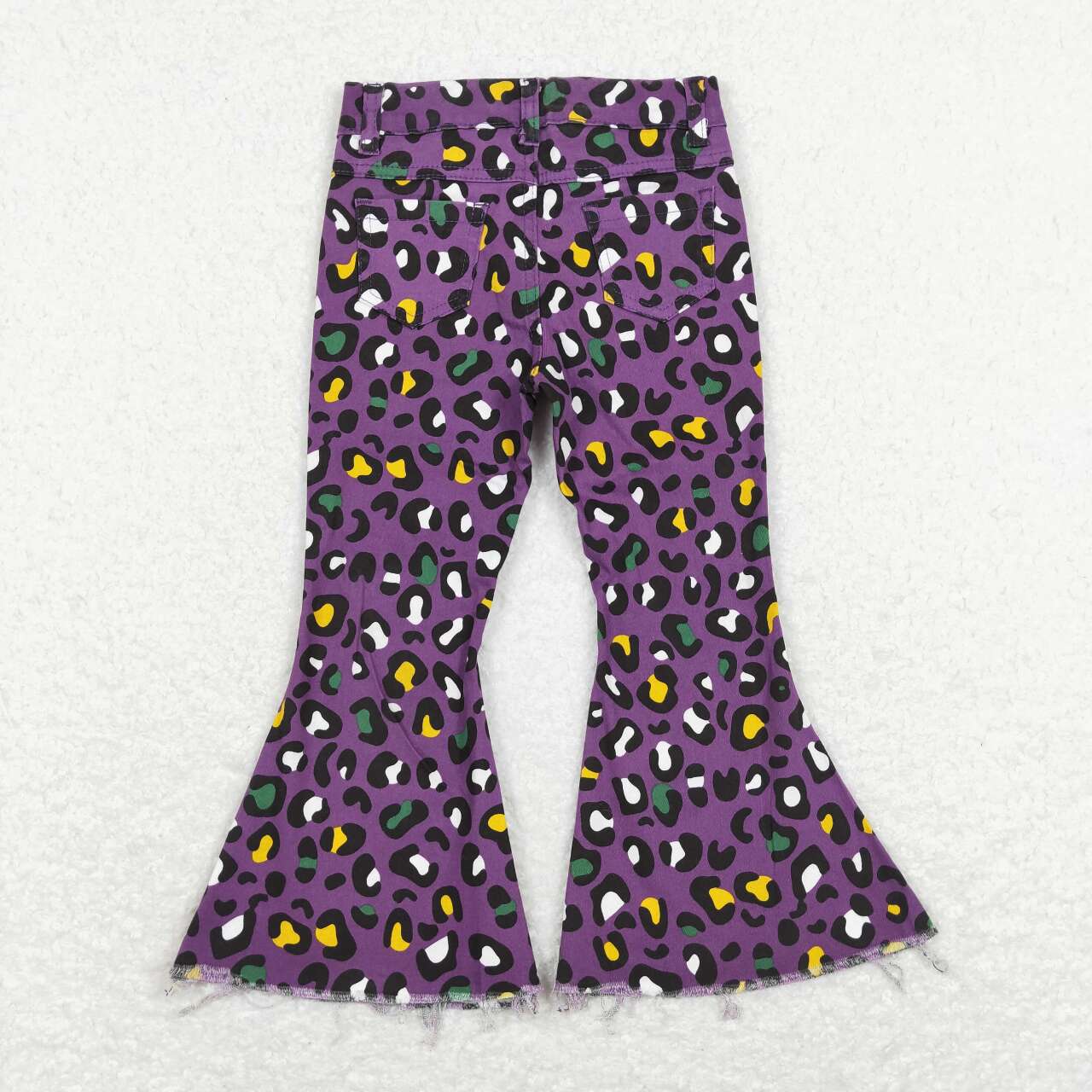 P0313 Mardi Gras purple denim pants girls pants