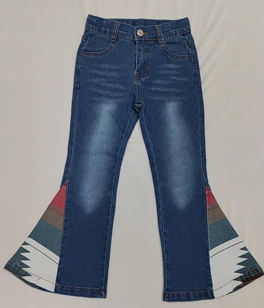 preorder P0303 Aztec blue denim pants