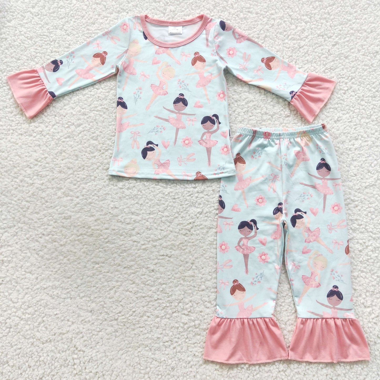 GLP0647 Dance girl long sleeve pants girls pajamas kids clothes
