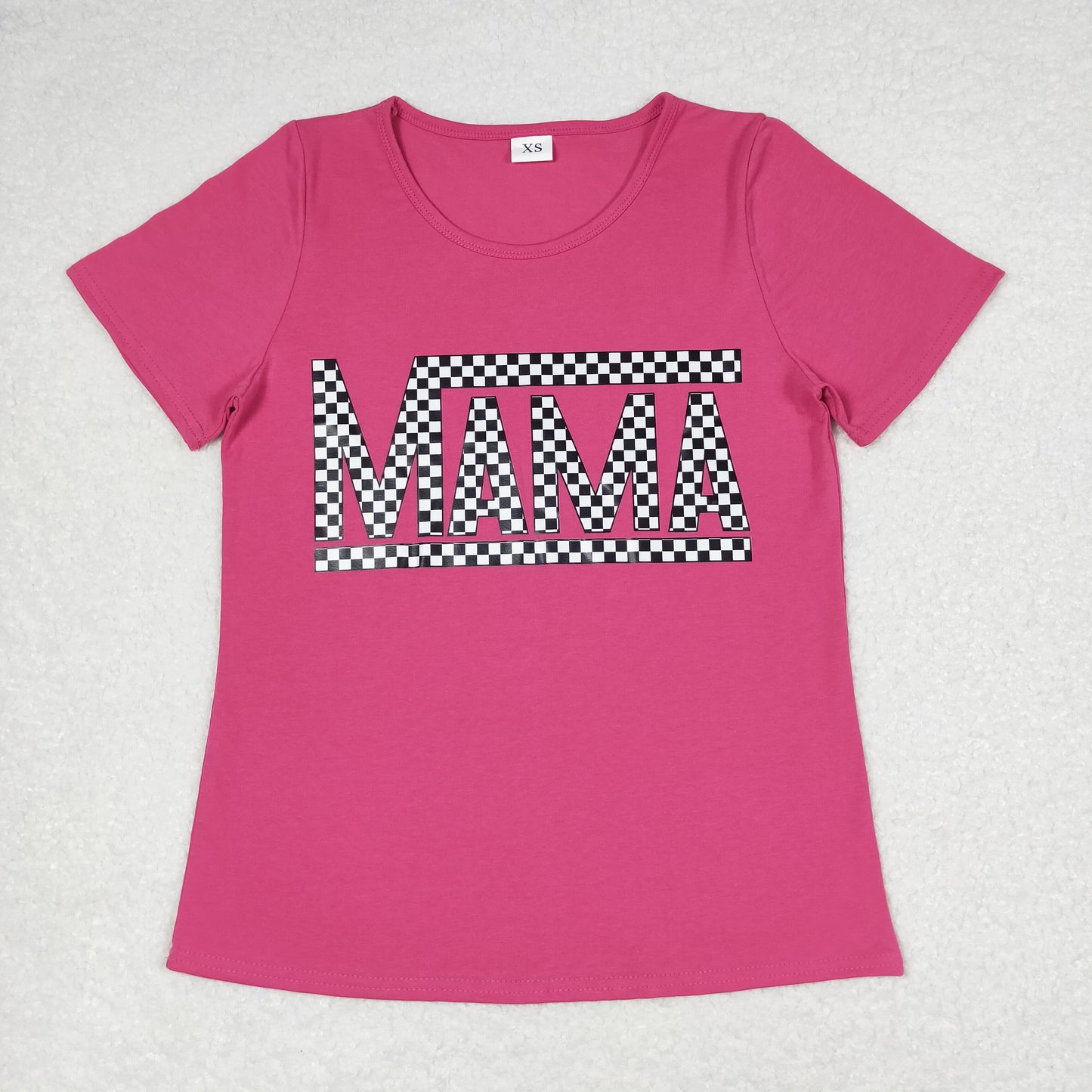 GT0574 mama hot pink short sleeve adult top