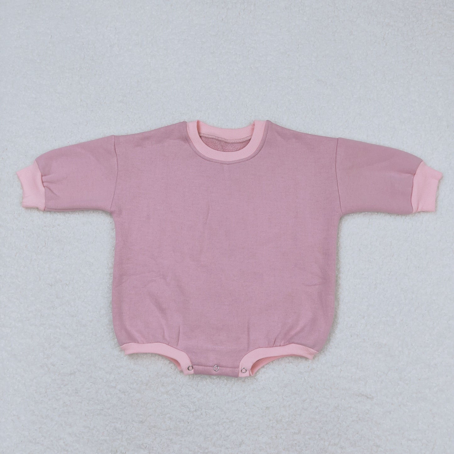 LR0951 pink cotton long sleeve girls romper