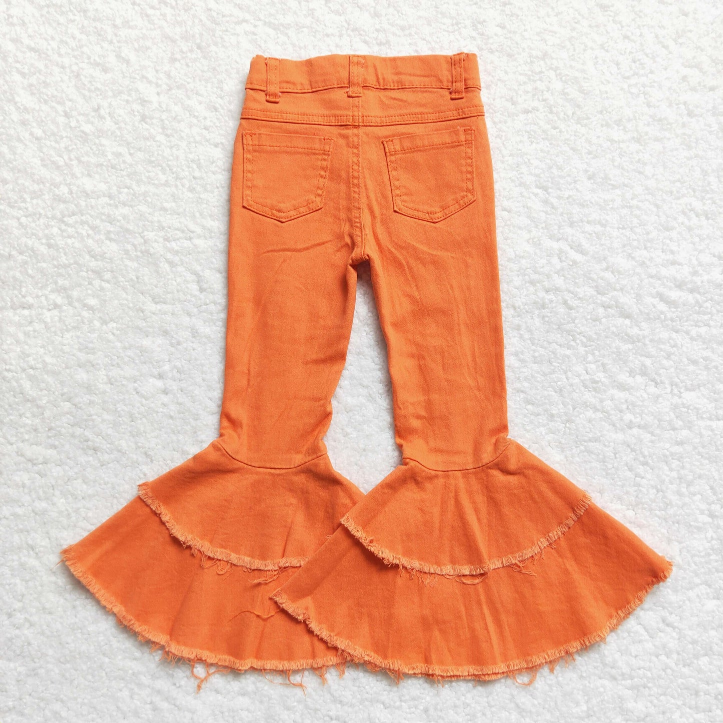 P0270 Orange ripped denim pants girls pants