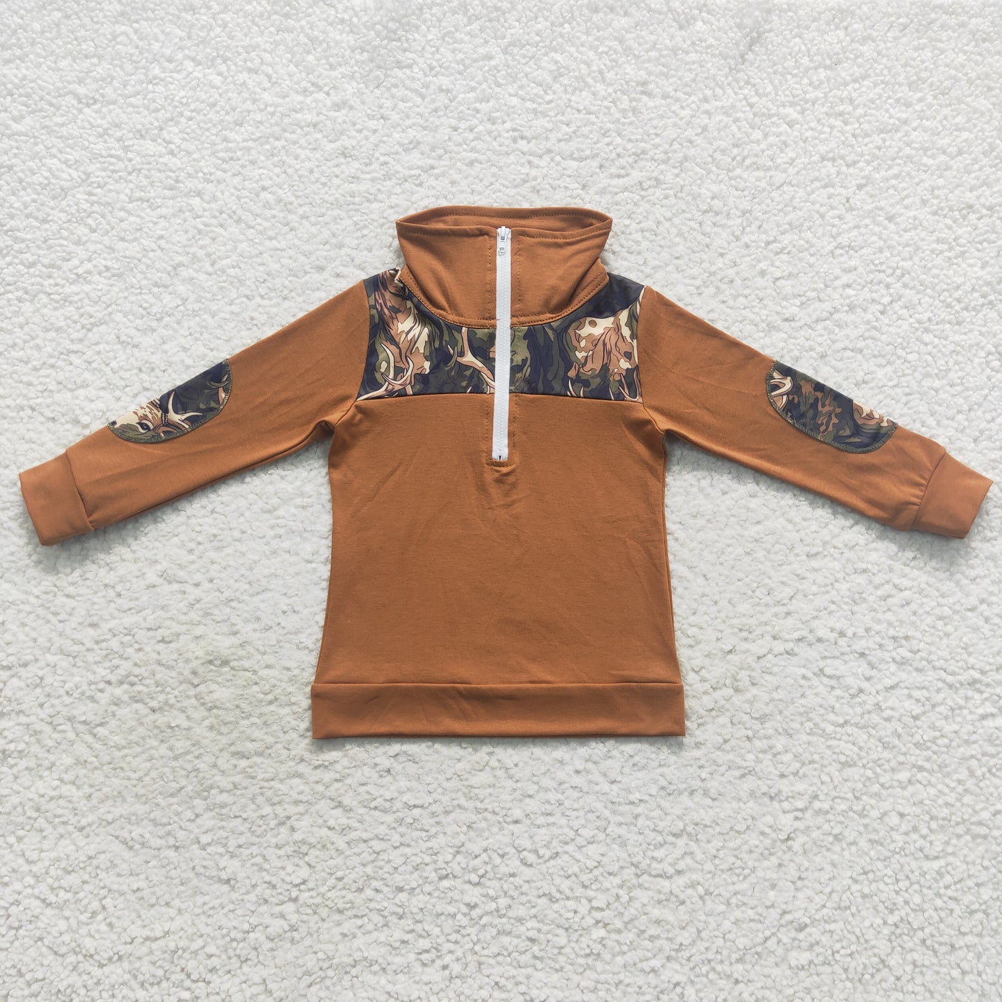 BT0305 Hunting deer camo long sleeve kids pullover