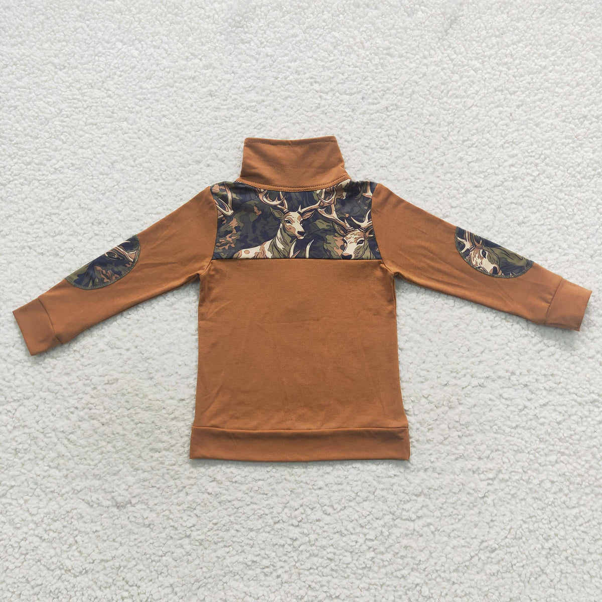 BT0305 Hunting deer camo long sleeve kids pullover