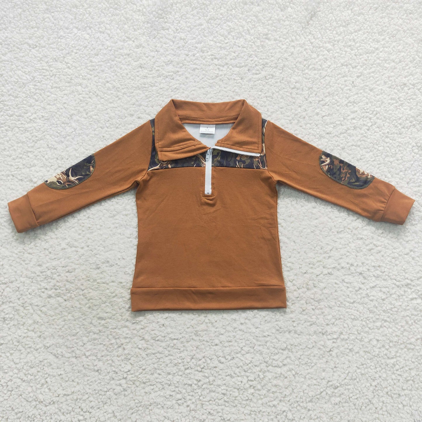 BT0305 Hunting deer camo long sleeve kids pullover