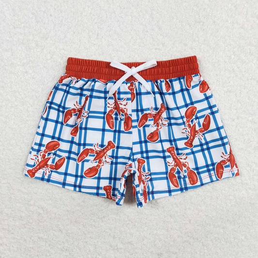 S0364 crayfish blue striped boys swimming trunk