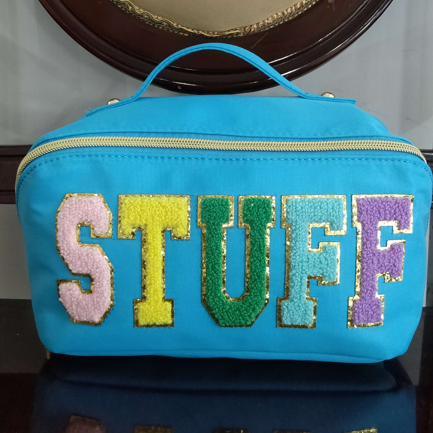 BA0093 Stuff Green Cosmetic Bag