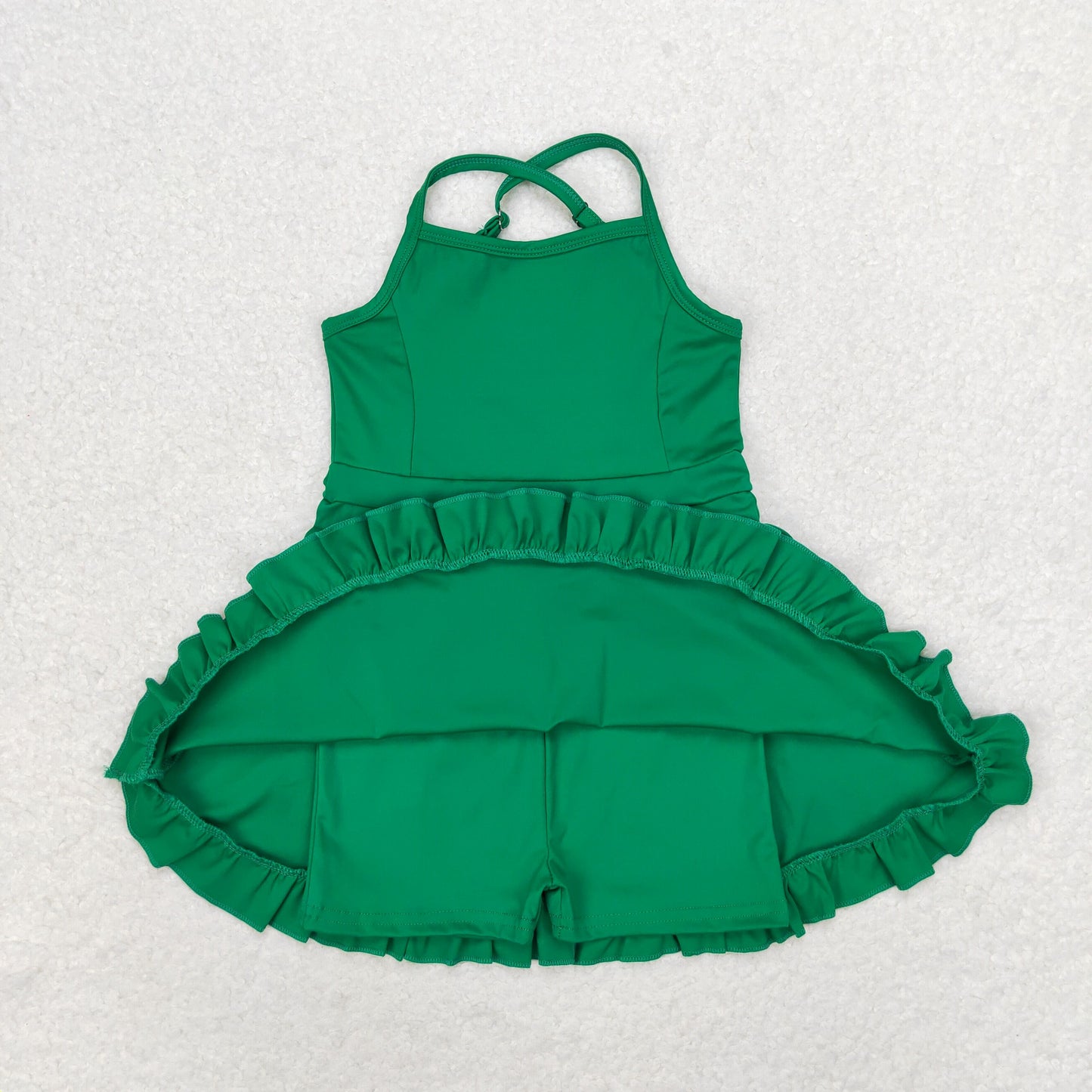 S0444 green girls bathing swimsuit