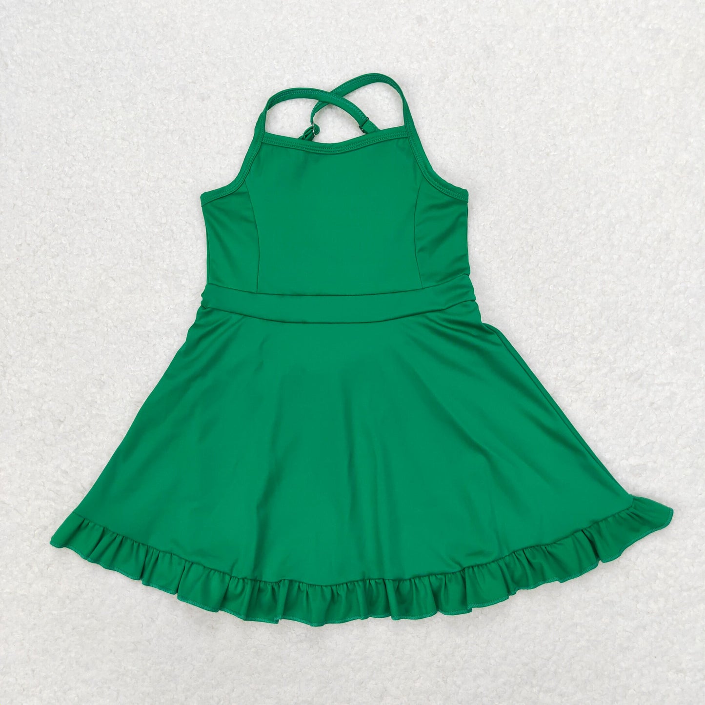 S0444 green girls bathing swimsuit