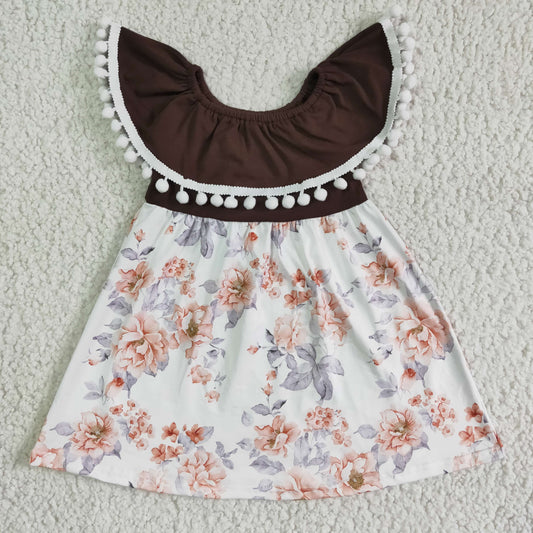 GSD0023 Floral Print Off Shoulder Dress