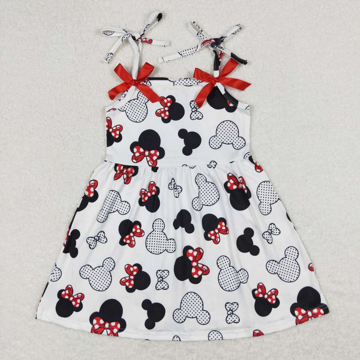 GSD0855 Cartoon M white girls Summer dress