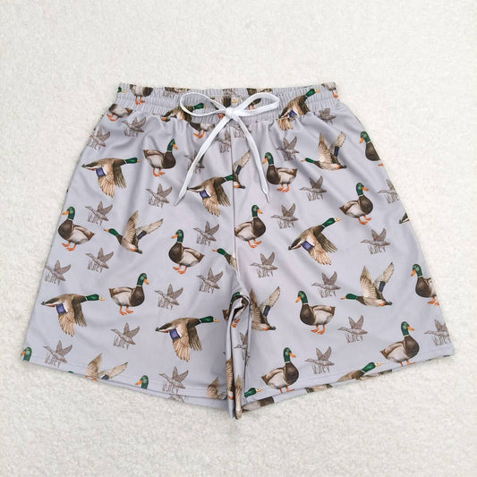 S0429 mallard duck grey adult swimming trunk