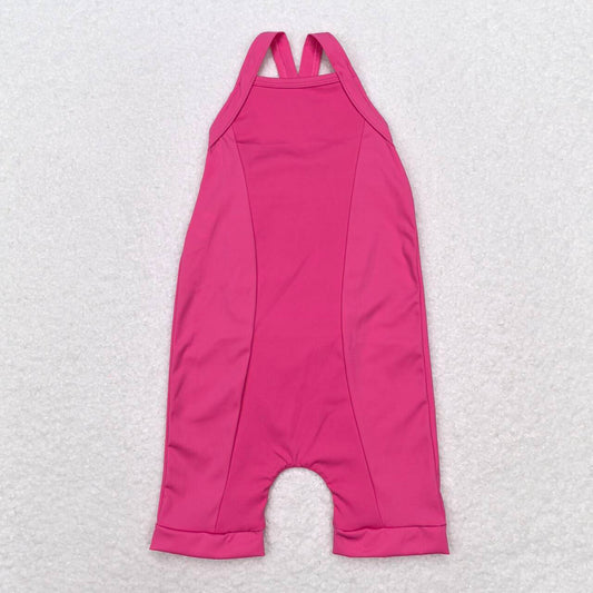 S0447 hot pink Active Wear Athletic Jumpsuits