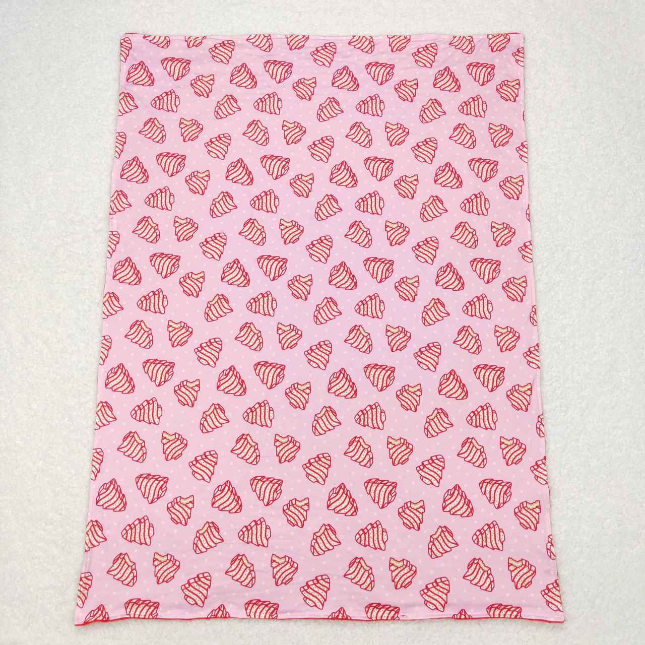 BL0089 Christmas its is the season cake pink baby blanket