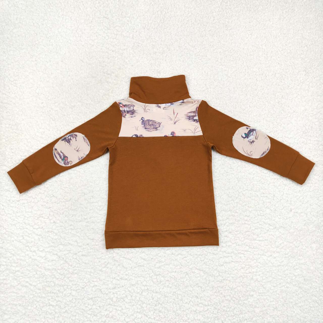 BT0343 Mallard duck brown long sleeve boys pullover