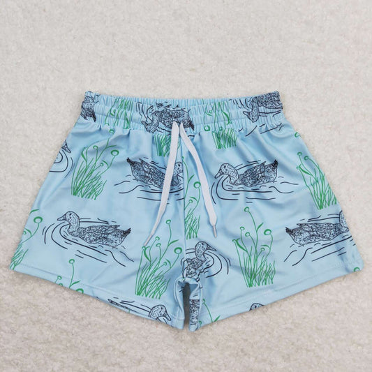 S0361 mallard duck green boys swimming trunk