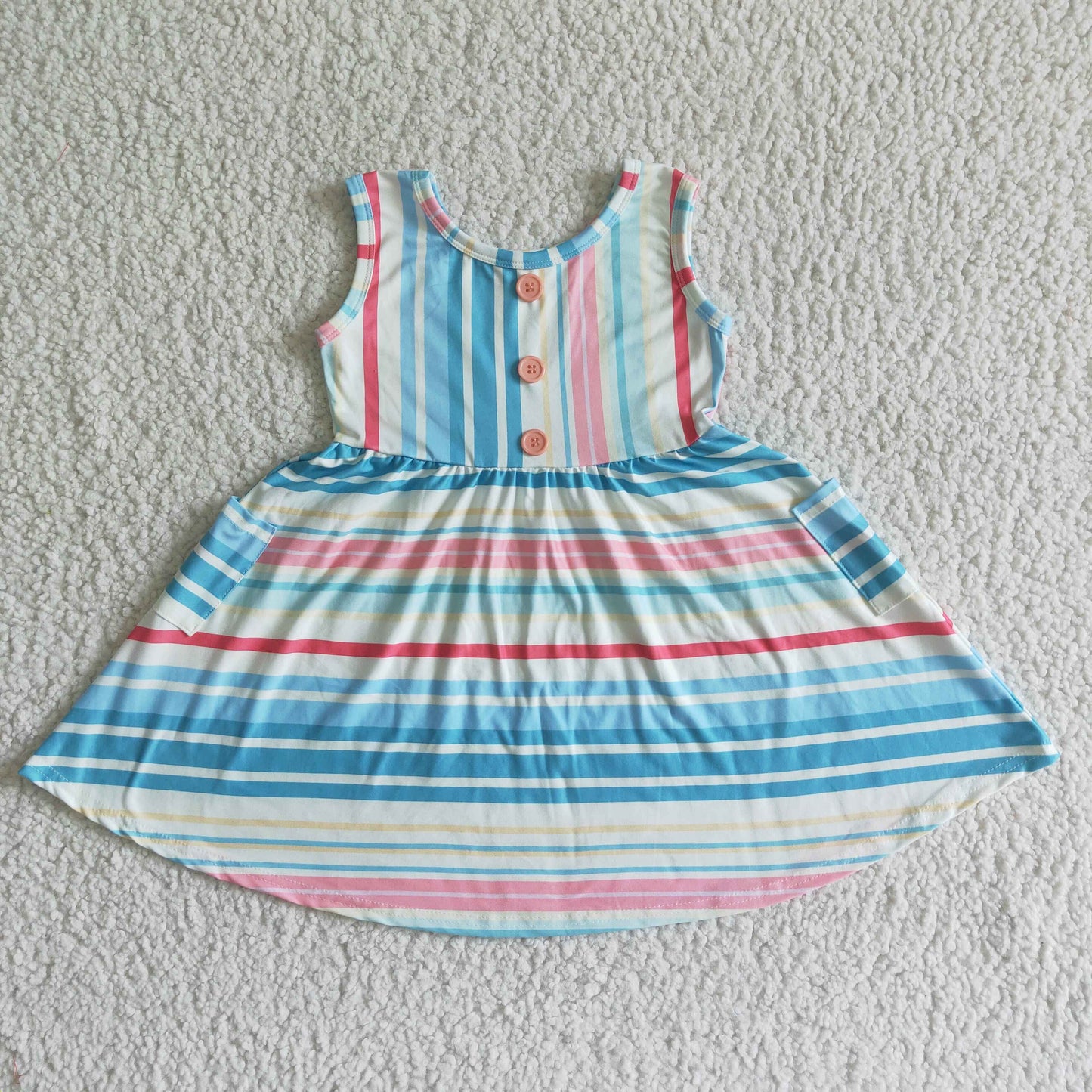 GSD0030 Striped Print Baby Twirl Dress