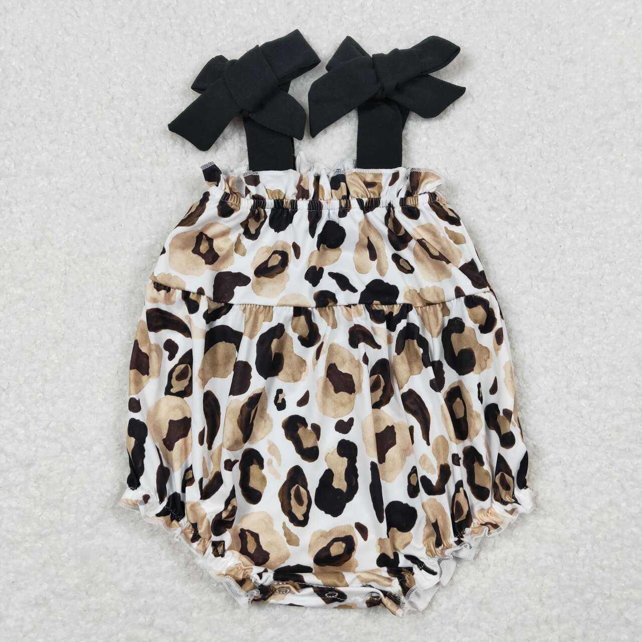 SR1198 Leopard sleeveless girls romper