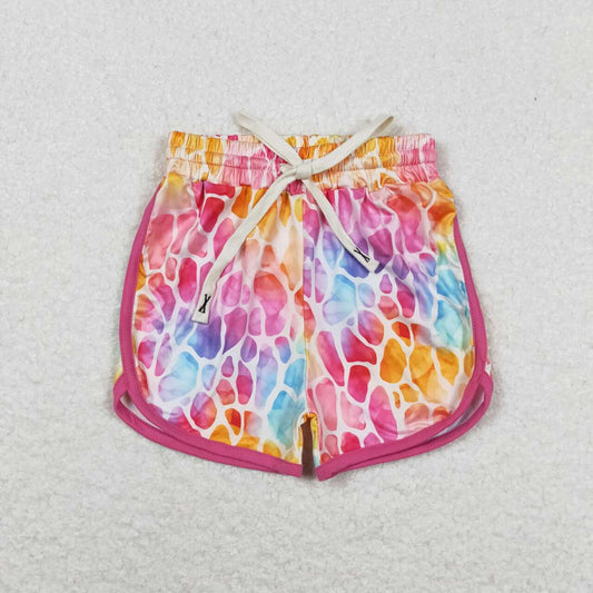 SS0229 colorful leopard girls shorts