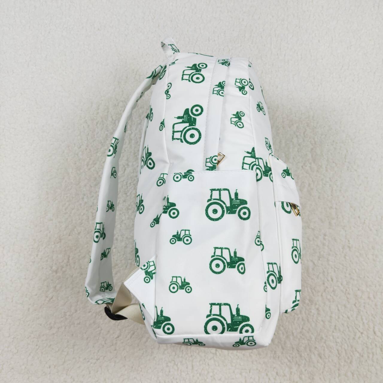 BA0222 farm green tractor kids bag