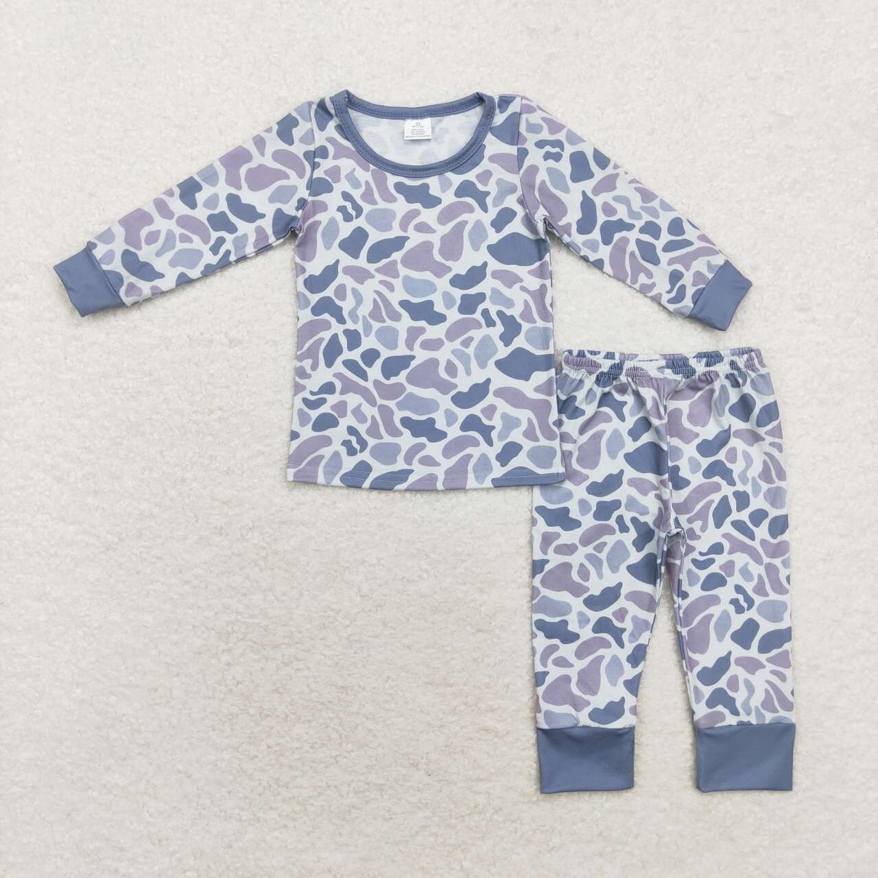 BLP0709 bamboo grey camo long sleeve pants boys pajamas