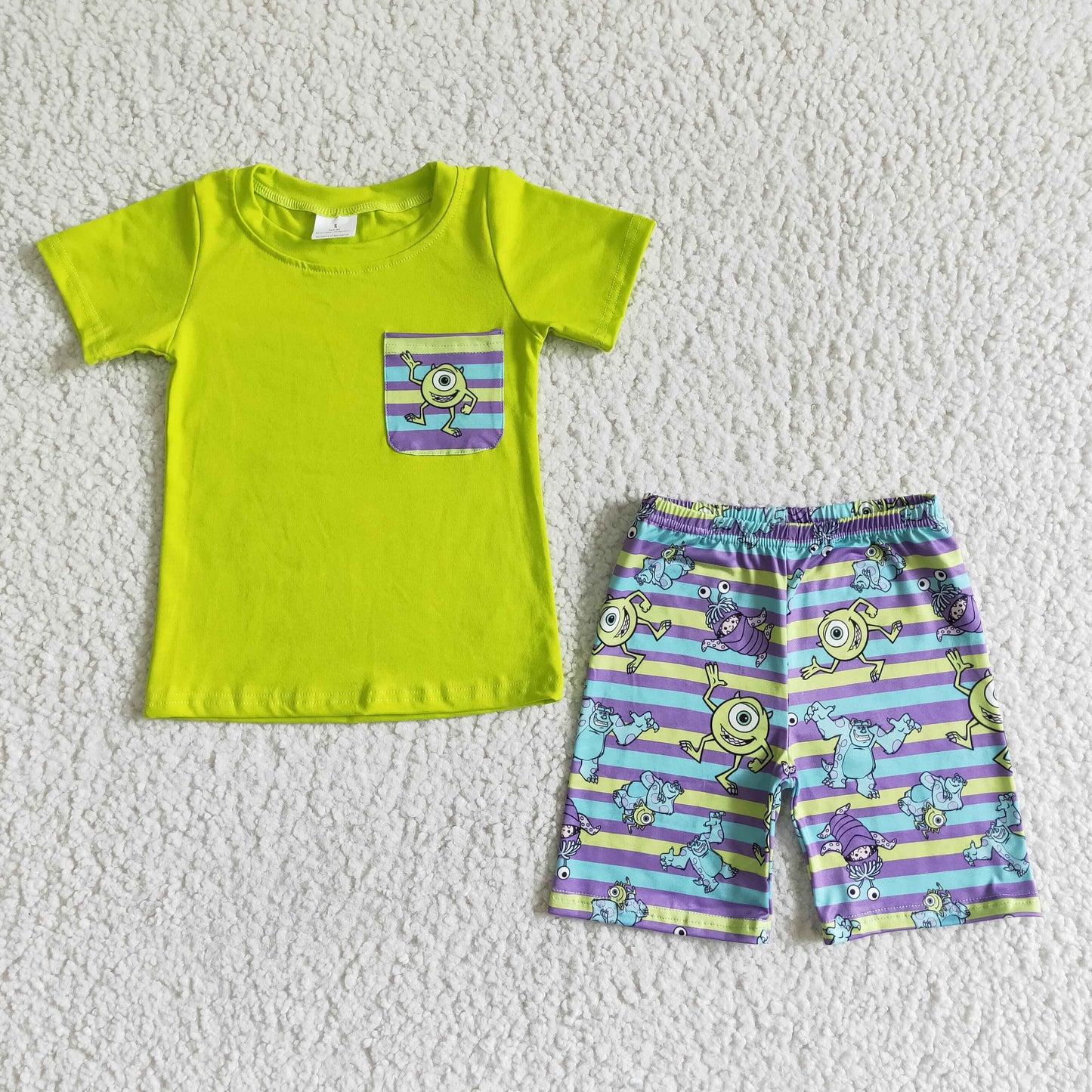 BSSO0044 Cartoon Green Boys Set