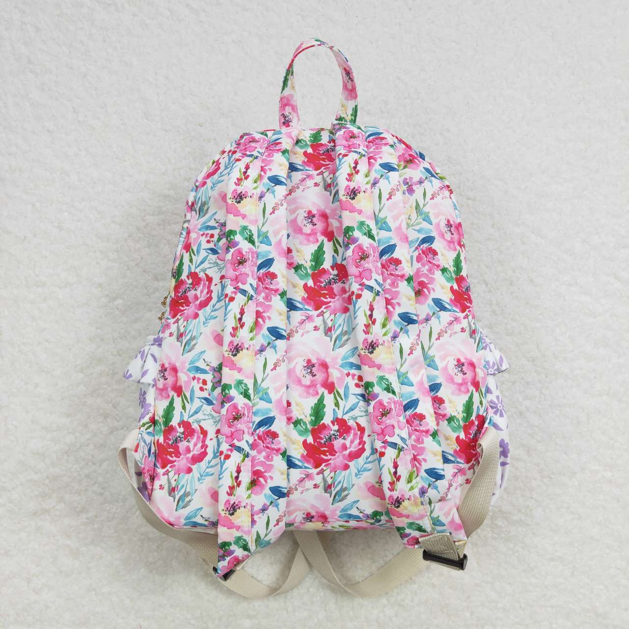 USA SHOP BA0101 Pink & Purple Flowers Kids Bag