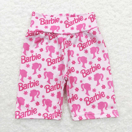 SS0143 BA cartoon hot pink girls shorts