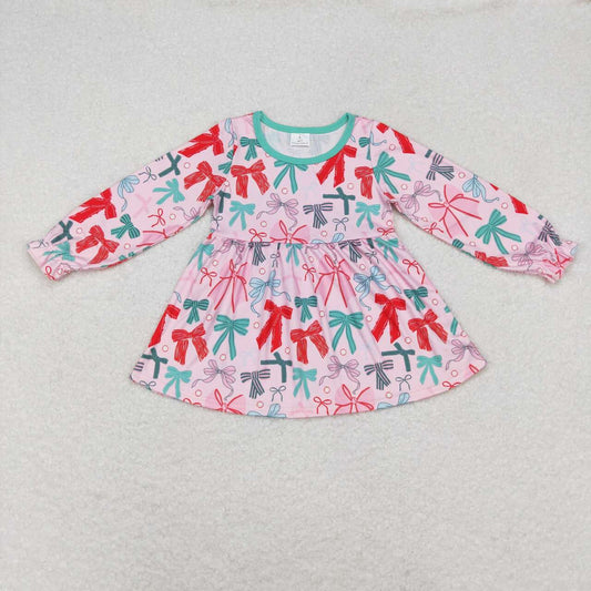 USA SHOP GT0721 colorful bows pink long sleeve girls top